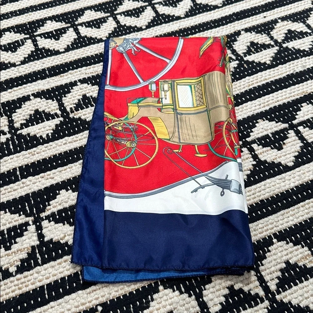 Colorful Carriage Print Scarf